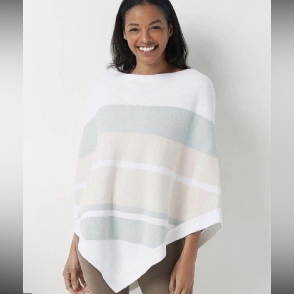 Barefoot Dreams One Size Colorblock Poncho Top